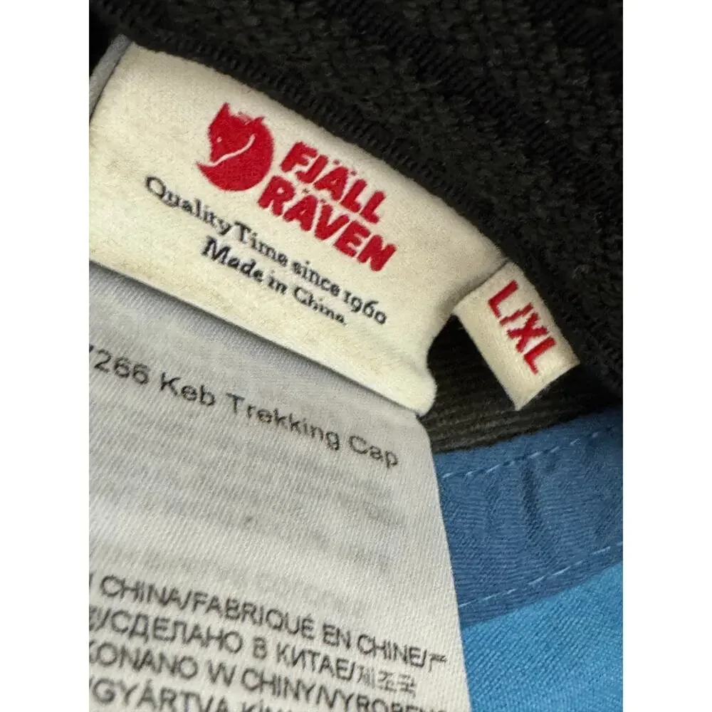 Fjall Raven Keb Trekking Hat Cap Large / XL Flex-fit Blue Black Hiking Camping